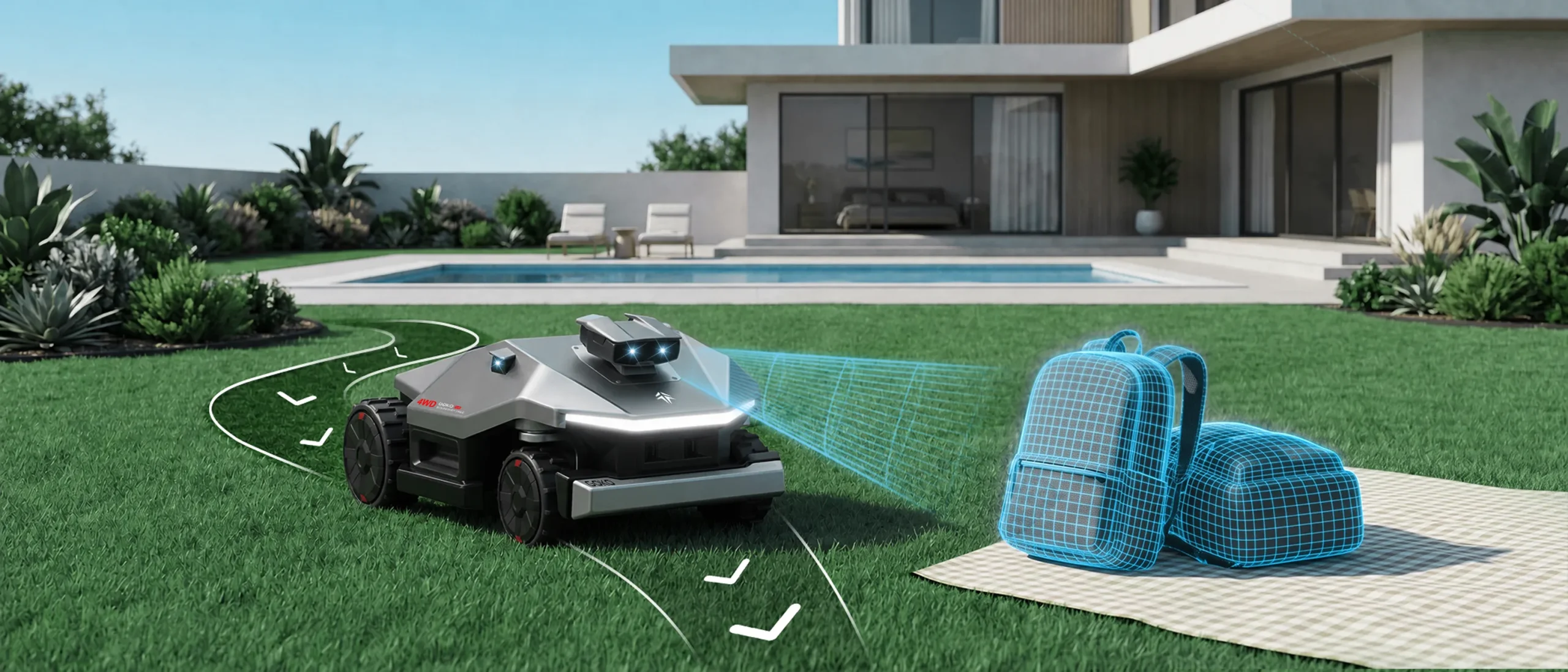QuadVision detects uneven yard items
