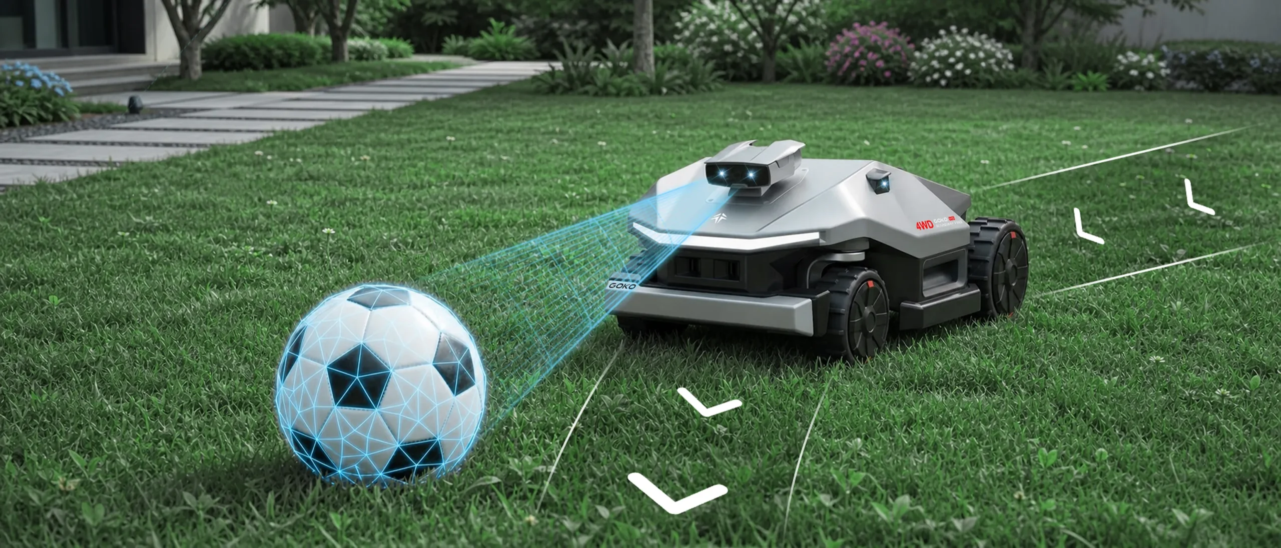 QuadVision detects lawn objects