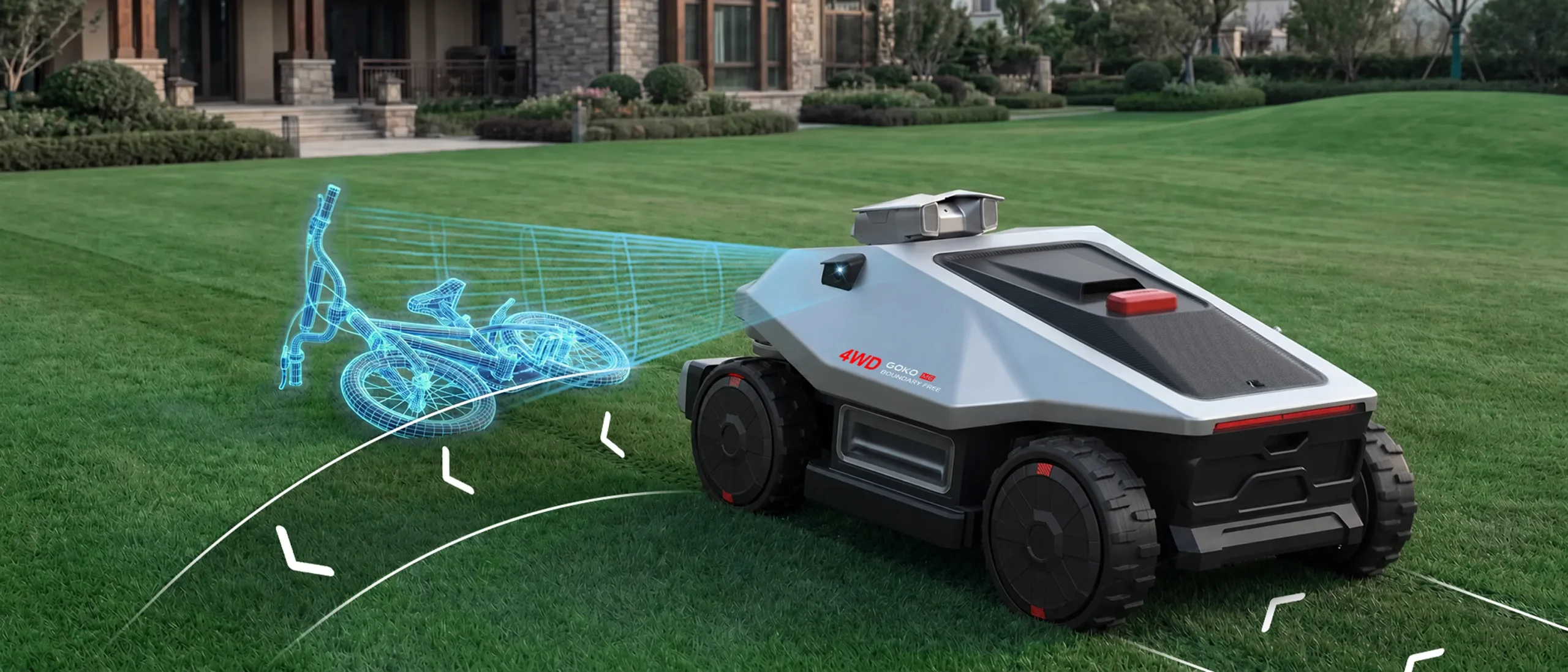QuadVision detects lawn objects